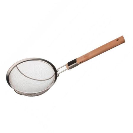 Дуршлаг 20см нерж.сталь сито мелкое усиленное с дер.ручкой AST-005-Д93-20 (24)