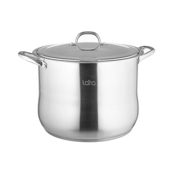 Кастрюля 21,8л нерж.сталь Big Size мет.крышка 34*25см, капс.индукц.дно LR02-47 (1)