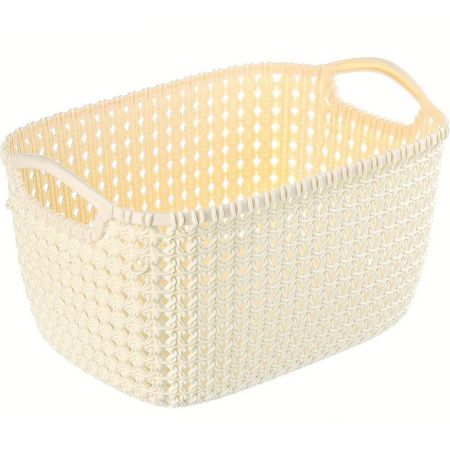 Корзинка 8л 295*210*170мм пластик Paola слоновая кость (24)