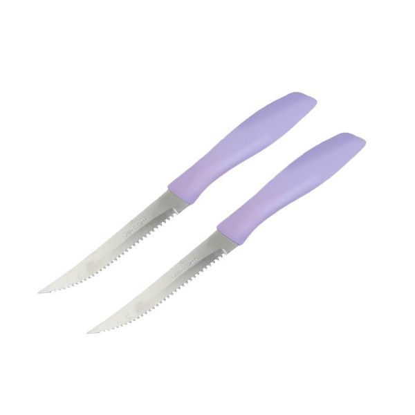 Ножи с зубчиками набор 2шт 11,5/21см нерж.сталь фиолетовый (600) JC-15553
