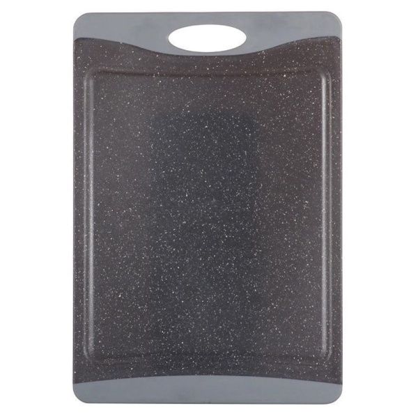 Доска разделочная 43*29,7*0,9см пластик серый мрамор арт.10072 (25)