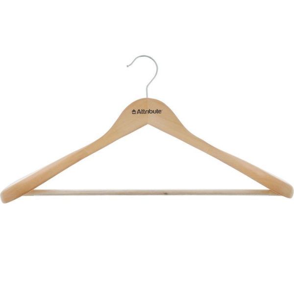 Вешалка-плечики для верхней одежды 44см светлое дерево CLASSIC AHN211 (12)