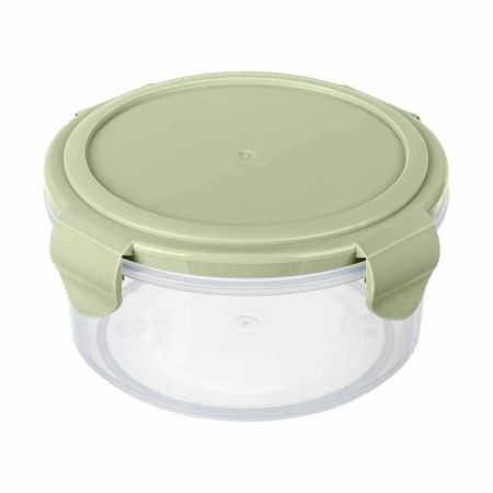 Контейнер пищевой 550мл d136мм h70мм пластик СВЧ SMART LOCK зеленый (16)
