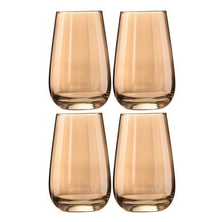 Стаканы набор 4шт 350мл стекло ЗОЛОТОЙ МЕД высокие (4)