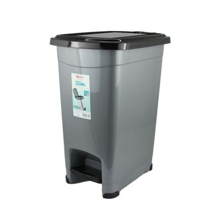 Контейнер для мусора 10л пластик Slim с педалью (8)