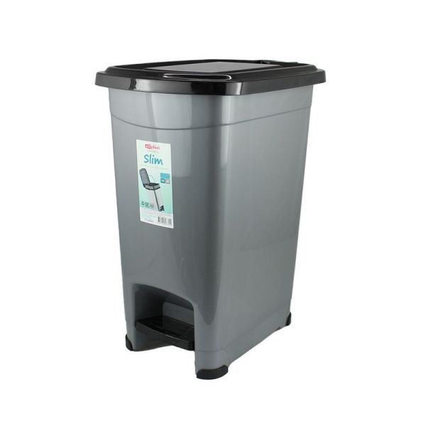 Контейнер для мусора 10л пластик Slim с педалью (8)