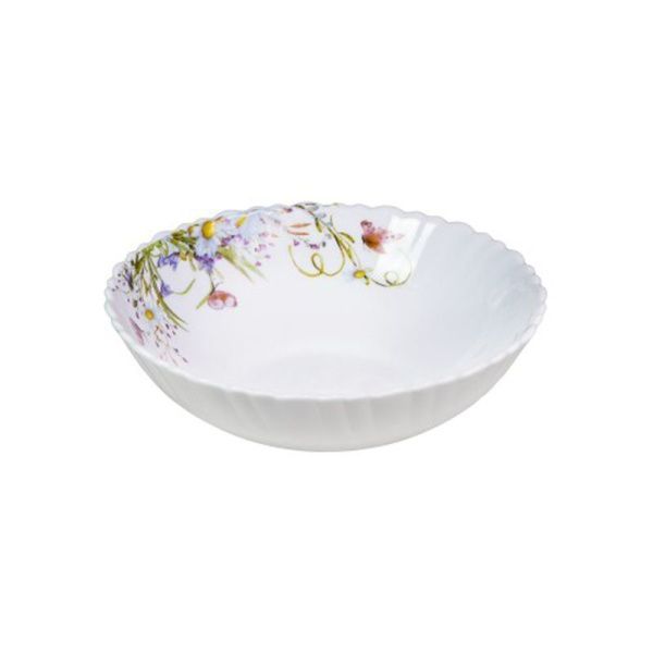 Миска 650мл 18см стеклокерамика РОМАШКИ суповая (36)