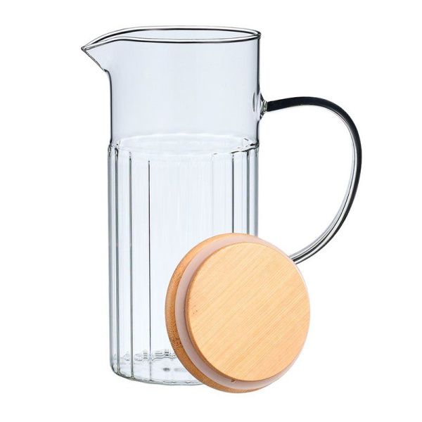 Кувшин 1130мл стекло Vertical с бамбук.крышкой (12)
