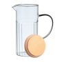 Кувшин 1130мл стекло Vertical с бамбук.крышкой (12)