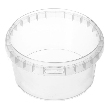 Контейнер для пресервов с крышкой 650мл пищевой пластик прозрачный 132*112*70мм