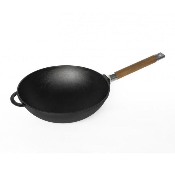 Сковорода-вок 24см чугун со ручкой h7,8см (6)