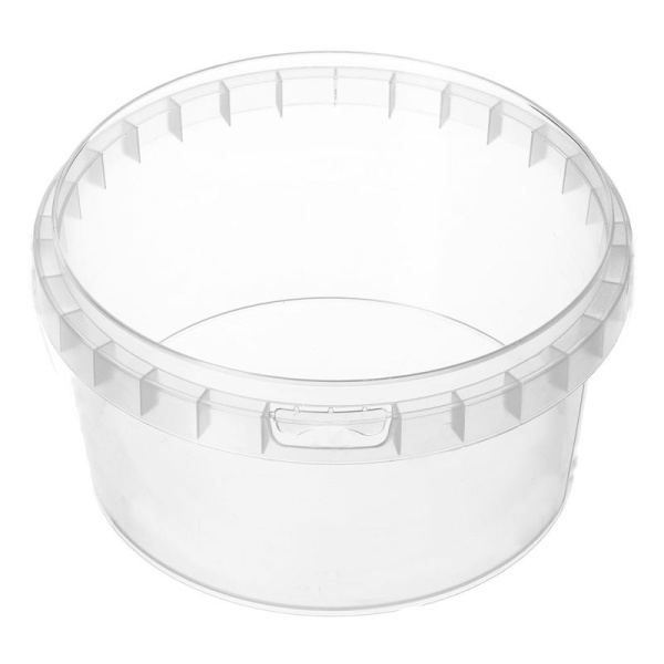 Контейнер для пресервов с крышкой 650мл пищевой пластик прозрачный 132*112*70мм