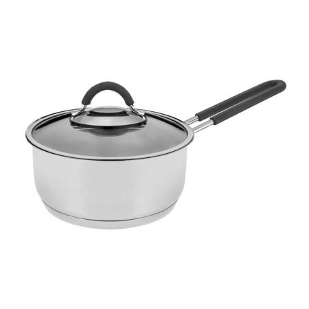 Ковш 1,8л нерж.сталь ОДА стекл.крышка 16см силикон.ручка, арт.310-16-1 (6)