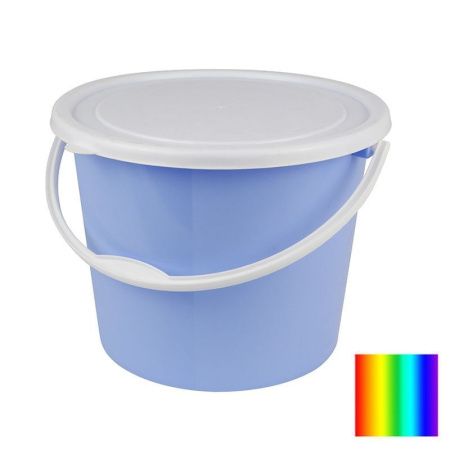 Ведро 5л пластик с крышкой плотной №2 Бр.1.07 (20)