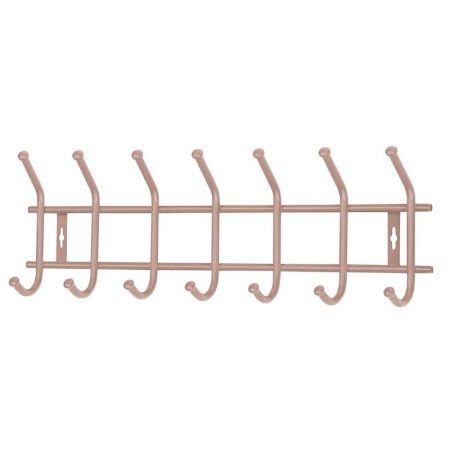 Вешалка 7 крючков настенная 665*192*80мм металл ВНТ7М бежевый металлик (5)