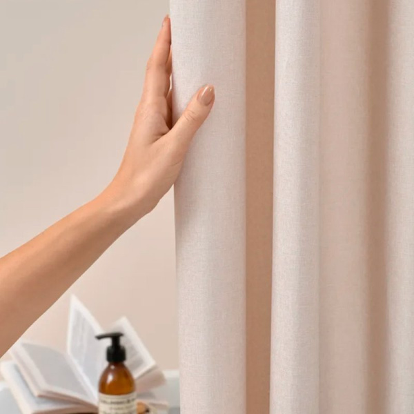 Штора для ванной 180*180см полиэстер кремовая (50)