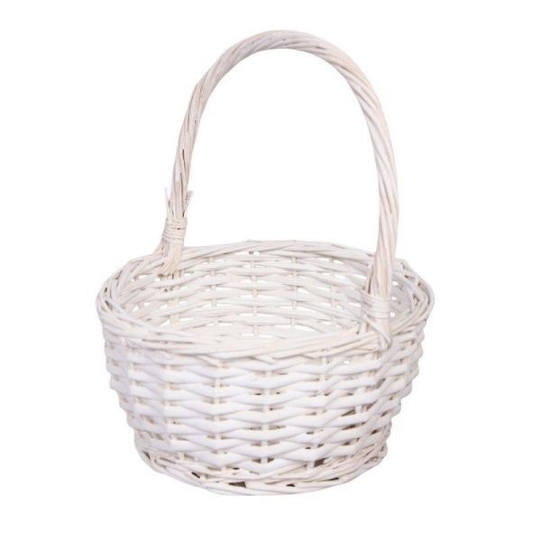 Корзина плетеная D19-10/24см ива белый (24)