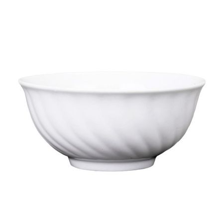 Салатник 700мл фарфор белый Голубая роза круглый (12)