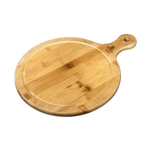Доска сервировочная с ручкой 34*25,5см бамбук WL-771099/A (3/36)