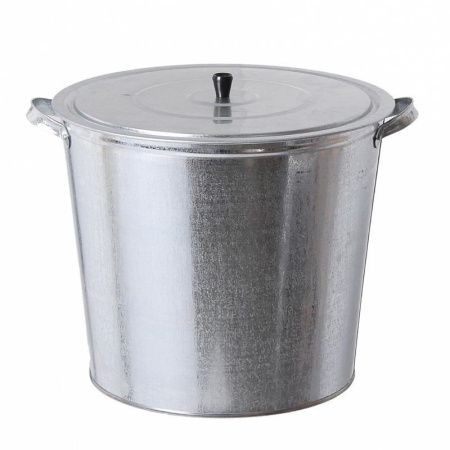 Бак для белья 32л оцинкованный без решётки с крышкой Магнитогорск (5)