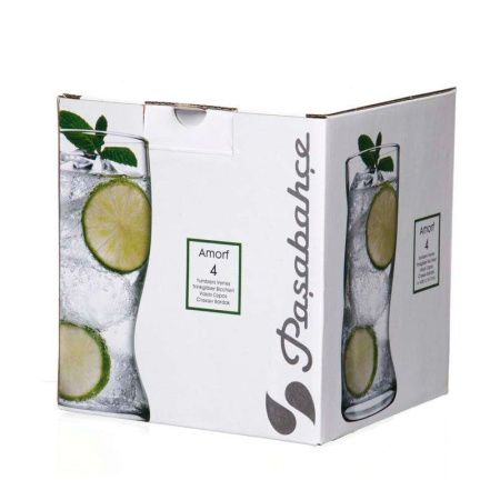 Стаканы набор 4шт 400мл стекло АМОРФ высокие (6)