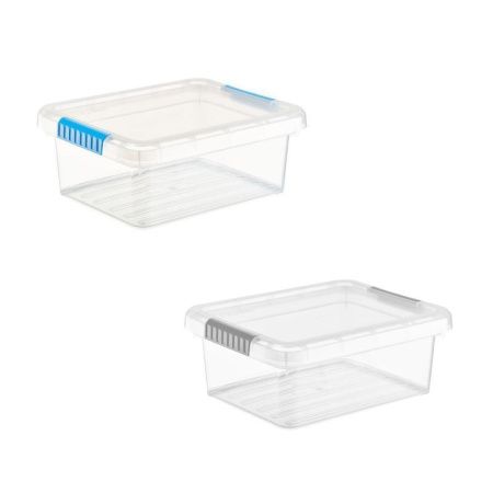 Контейнер для хранения 3л 250*200*97мм пластик Standart прозрачно-голубой (16)
