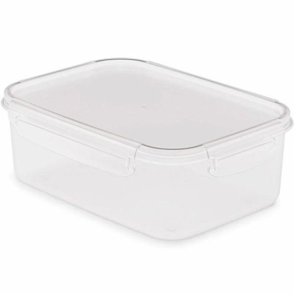 Контейнер пищевой 1,6л 220*160*75мм пластик СВЧ Прайм прямоугольный с защелками (10)