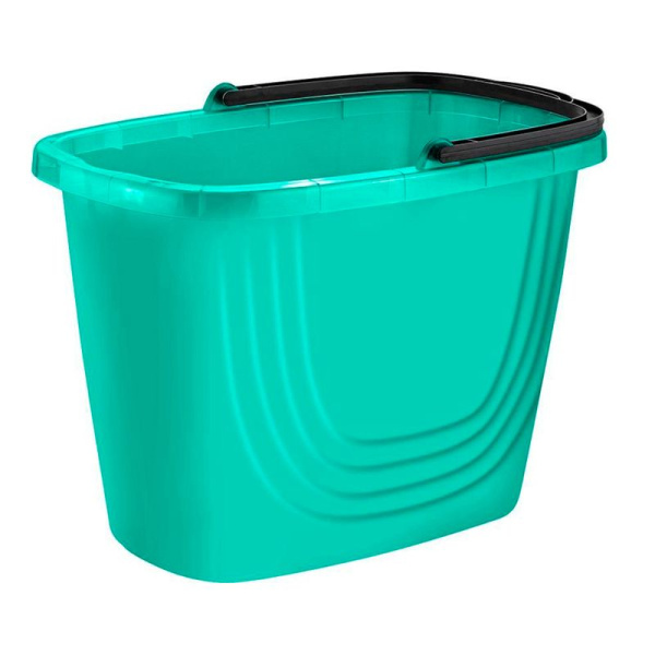 Ведро 10л пластик Disco аквамарин прямоугольное