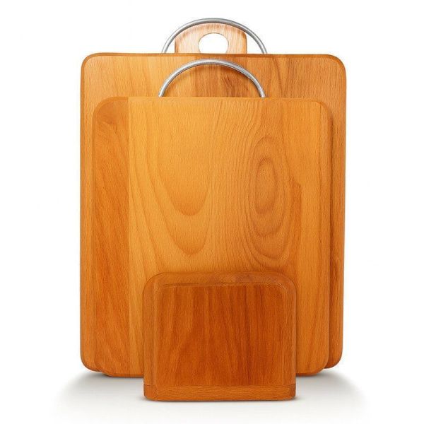 Доска разделочная набор 2пр 35*25/30*22см бук ХОЗЯЮШКА прямоугольные с мет.ручками 30-11 (5)
