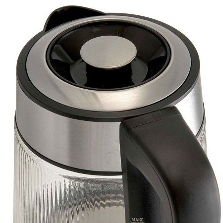 Чайник электрический 1,7л стекло 2200Вт DELTA LUX DE-1024 черный (6)