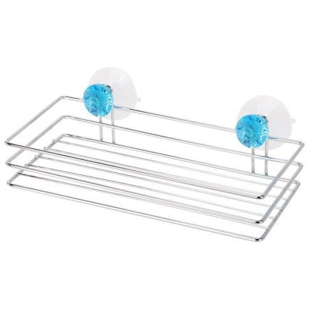 Полка прямая 1 ярусная 25*11,5*4см хром Бриллиант синий W2037(12)