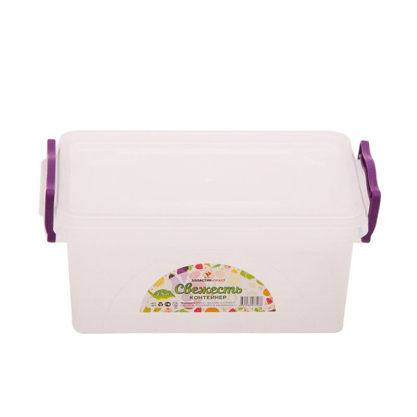 Контейнер пищевой 2,5л 25,5*16,8*10,5см пластик мультибокс СВЕЖЕСТЬ прозрачный (48)