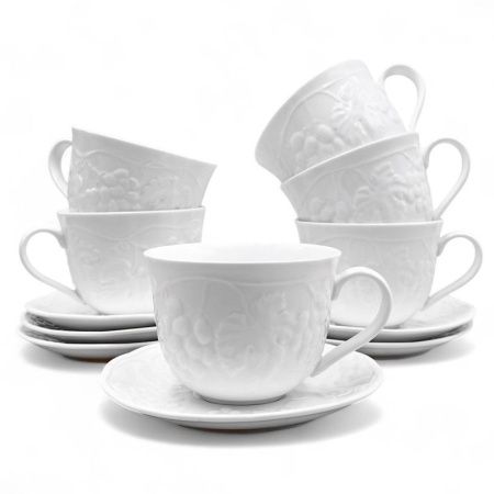 Чайный набор 12пр фарфор ВИНОГРАДНАЯ ЛОЗА на 6 персон 350мл (4)