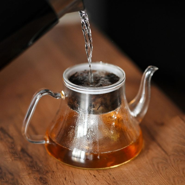 Чайник заварочный 1000мл стекло с паровым фильтром JC-15614 (24)