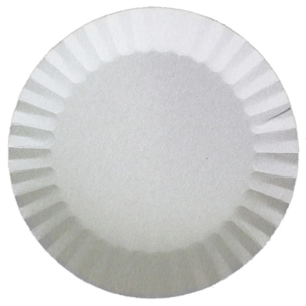 Тарелка бумажная 175мм белая мелованная (1600)