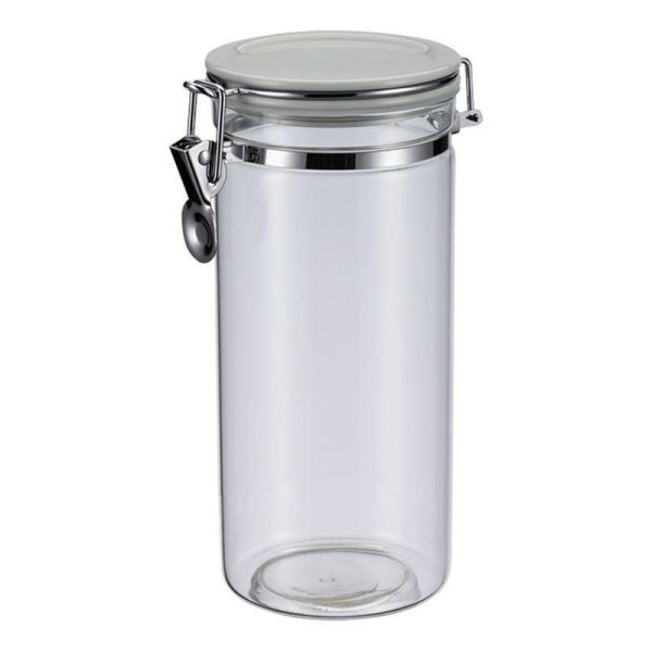 Банка для сыпучих продуктов 1500мл стекло Desco с фиксатором 74-703 (12)