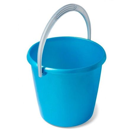 Ведро 10л пластик СОЛО бирюзовое перламутровое без крышки С633 (17)
