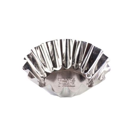 Форма для кекса 8,9*2,7см белая жесть вес 18г КФ-02.000 (420)