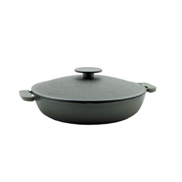 Жаровня чугун 5,5л с крышкой 34см, с 2-мя ручками (2)