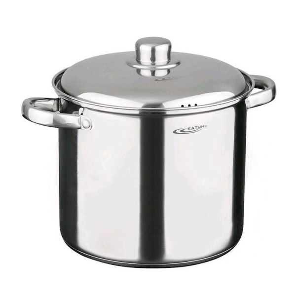 Кастрюля 20л нерж.сталь ГРЕТТА мет.крышка d32м толщина стенок 0,6мм индукция KT04-D-200 (2)