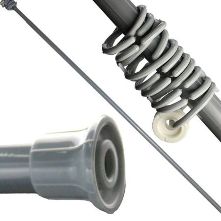 Карниз для ванной телескопический 155-280см металл/пластик серый металлик (25)