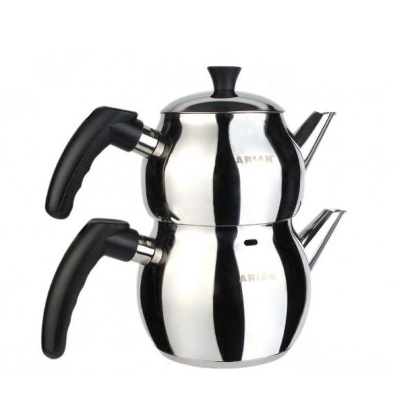 Набор чайников заварочных 2шт (1,2/1,8л) нерж.сталь черный Arian/Perfect 4CYD017 (6)