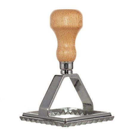 Пресс-форма для печенья, равиоли, пельменей 7*7см нерж.сталь дер.ручка (6/96)