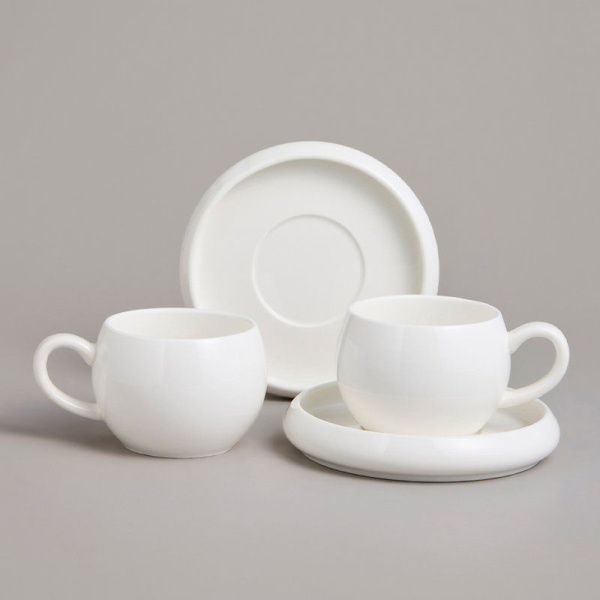 Чайный набор 4пр фарфор FASHION на 2 персоны 220мл (12)