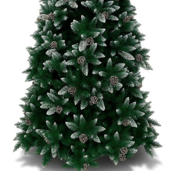 Елка искусственная 150см ЗАСНЕЖЕННАЯ с шишками 430 веток, 6см pvc JC-14503/JC-14948 (1)