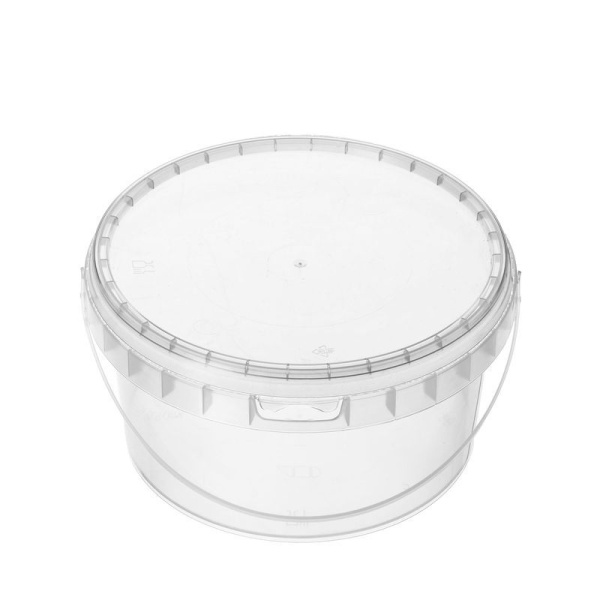 Контейнер для пресервов с крышкой 650мл пищевой пластик прозрачный, с ручкой 132*112*70мм