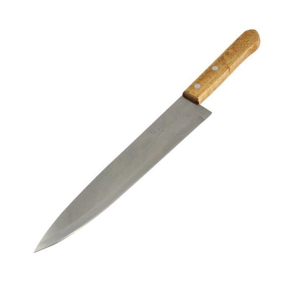 Нож кухонный 23см нерж.сталь с деревянной ручкой (480)