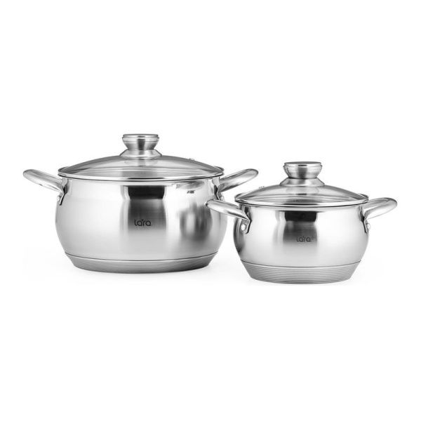 Набор кастрюль 2пр (к.2,7/6,4л) нерж.сталь Miami 9-ти ступ.капс.индукц.дно LR02-117 (4)