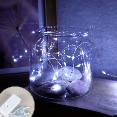 Гирлянда светодиодная Нить 10м 100LED холодный белый 8 режимов GN20 (100)