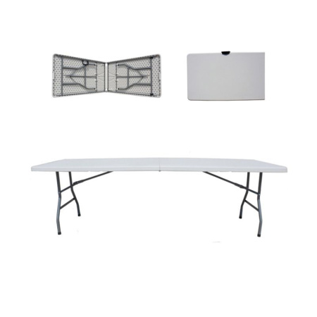 Стол-книжка пластик 240*76*75см белый  (maх нагр. 230кг)СТР240 (1)